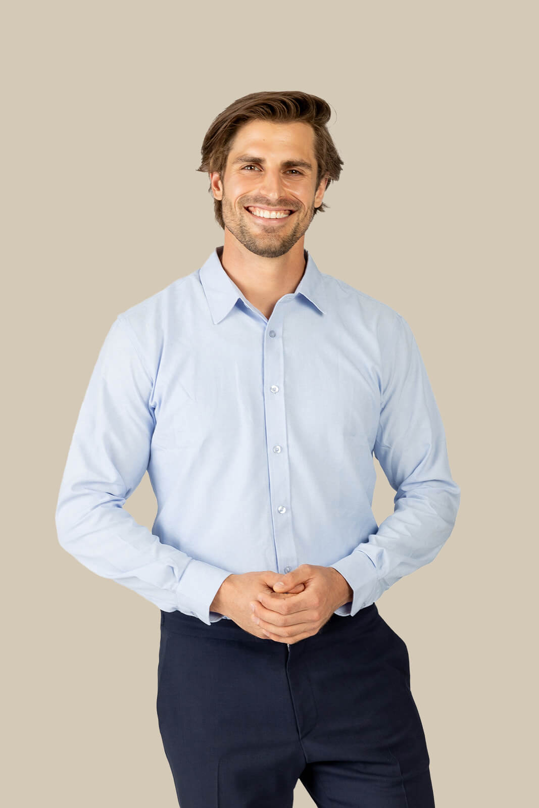 Coffee Dress Shirt for Men Light Blue