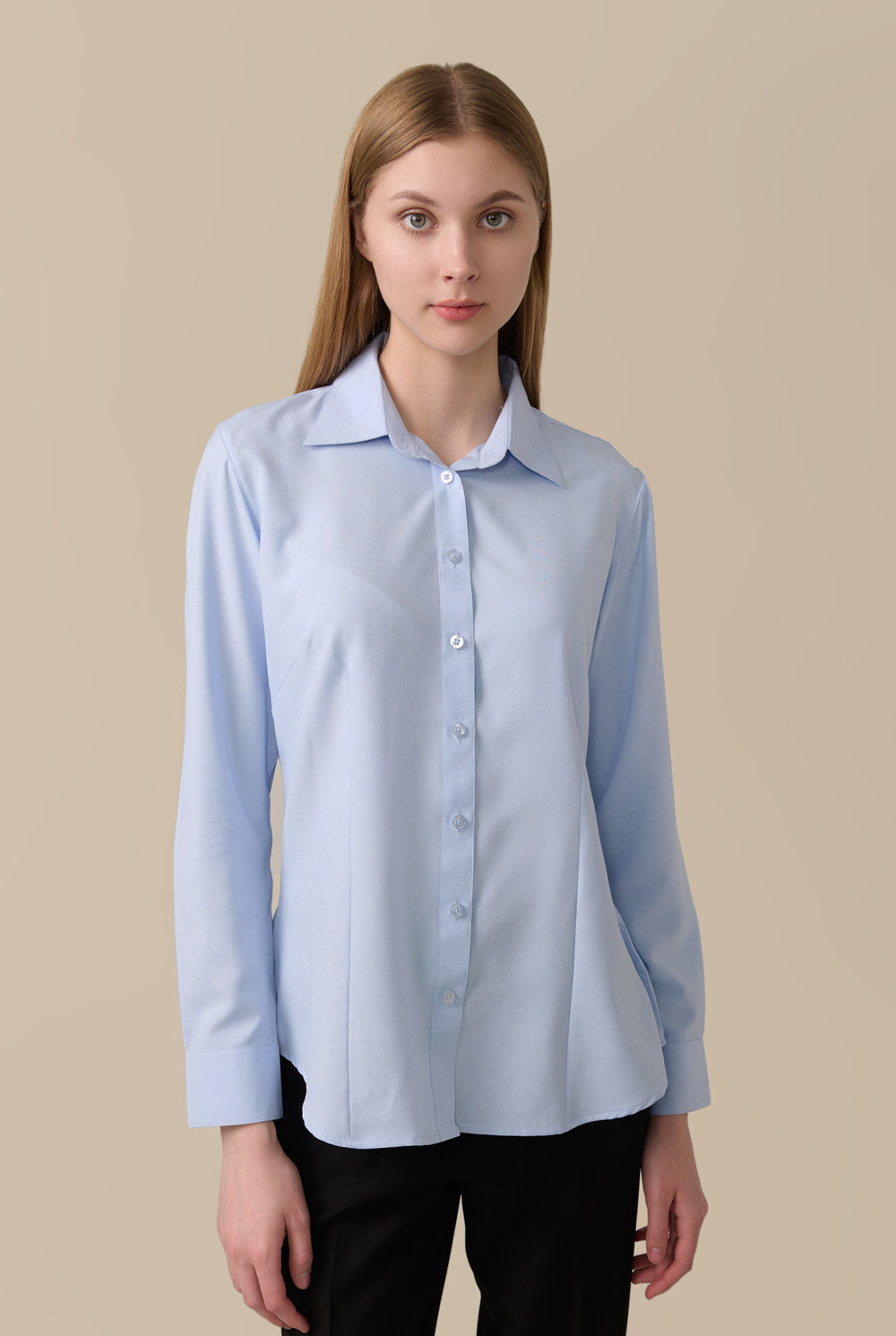 Coffee Dress Shirt for Women - Light Blue